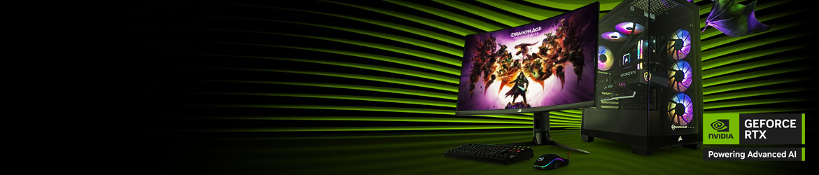 Game Changer PCs mit GeForce-RTX-GPUs der 50er-Serie, angetrieben von Blackwell und KI, jetzt erhältlich bei PCSpecialist