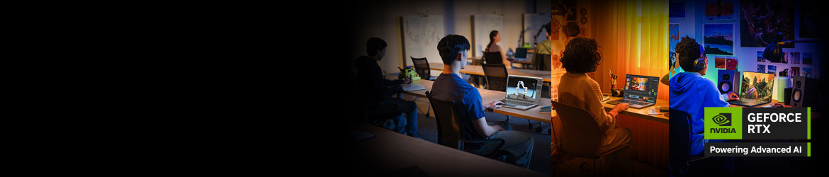 Campus. Handwerk. Wettbewerb. Erlebe schnellere Arbeitsabläufe, intelligentere Tools und ein fesselndes Spielerlebnis - dank NVIDIA KI und Grafikkarten der RTX 50-Serie.