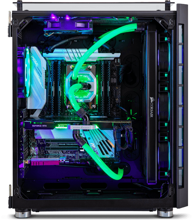 High-End PC mit LEDs und Wasserkühlung von Corsair - Creative